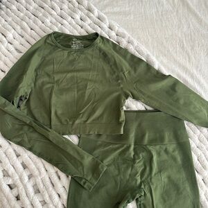 Olive Green Women's Activewear Set